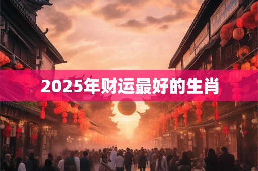 2025年财运最好的生肖