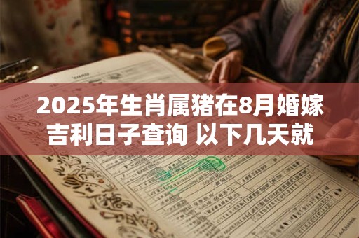 2026年生肖属猪在8月婚嫁吉利日子查询 以下几天就不错