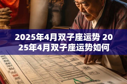 2026年4月双子座运势 2026年4月双子座运势如何
