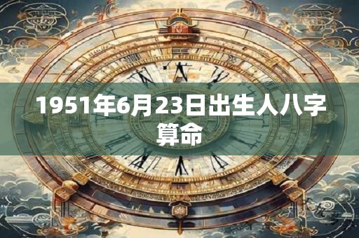 1951年6月23日出生人八字算命