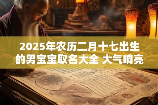 2025年农历二月十七出生的男宝宝取名大全 大气响亮的