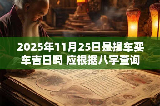 2025年11月25日是提车买车吉日吗 应根据八字查询