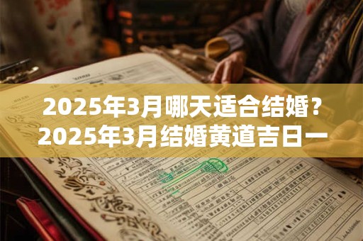2025年3月哪天适合结婚？2025年3月结婚黄道吉日一览表