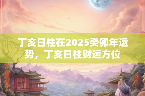 丁亥日柱在2025癸卯年运势，丁亥日柱财运方位