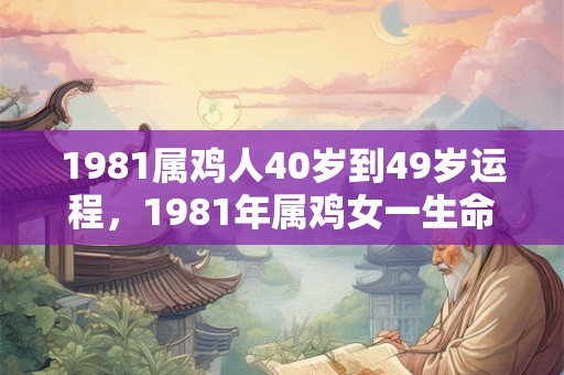 1981属鸡人40岁到49岁运程，1981年属鸡女一生命运