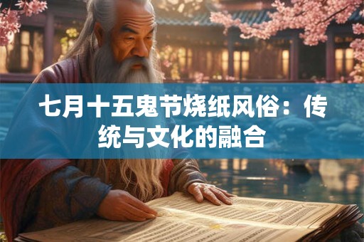 七月十五鬼节烧纸风俗：传统与文化的融合