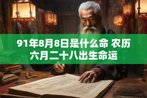 91年8月8日是什么命 农历六月二十八出生命运