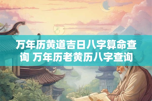 万年历黄道吉日八字算命查询 万年历老黄历八字查询