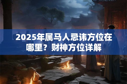 2025年属马人忌讳方位在哪里？财神方位详解