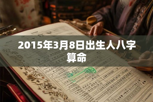 2015年3月8日出生人八字算命