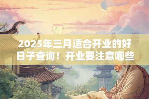 2025年三月适合开业的好日子查询！开业要注意哪些事情