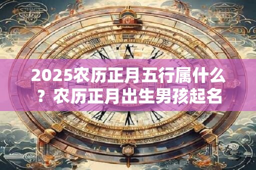 2026农历正月五行属什么？农历正月出生男孩起名