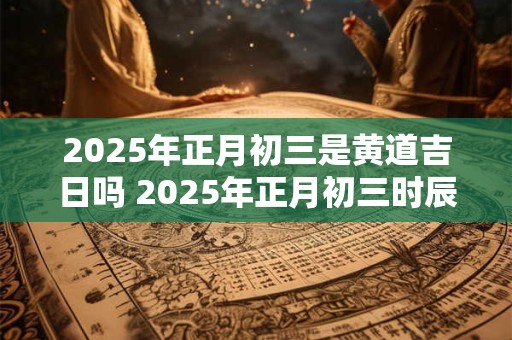 2025年正月初三是黄道吉日吗 2025年正月初三时辰吉凶一览表 2025年正月初三是黄道吉日吗 2025年正月初三时辰吉凶一览表