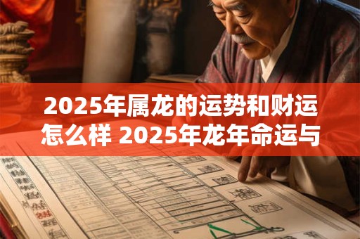 2025年属龙的运势和财运怎么样 2025年龙年命运与财运如何 2025年属龙的运势和财运怎么样 2025年龙年命运与财运如何