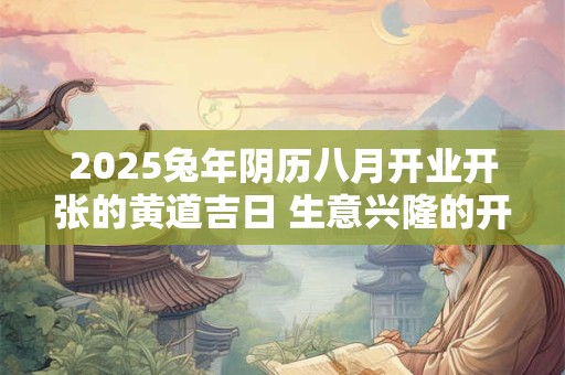 2025兔年阴历八月开业开张的黄道吉日 生意兴隆的开业日子