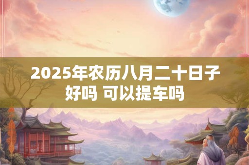 2025年农历八月二十日子好吗 可以提车吗