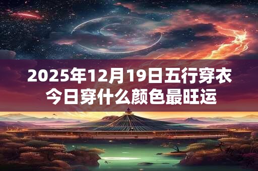 2025年12月19日五行穿衣 今日穿什么颜色最旺运