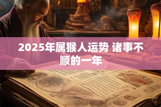 2025年属猴人运势 诸事不顺的一年