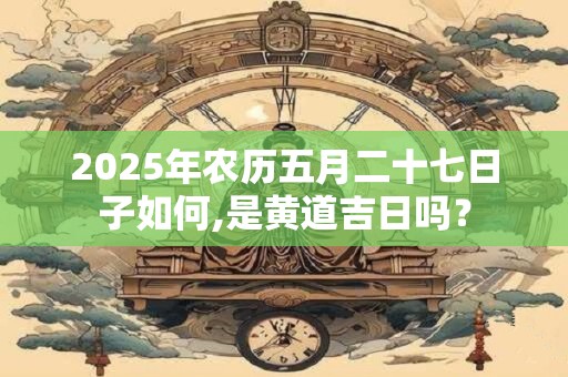 2025年农历五月二十七日子如何,是黄道吉日吗? 2025年农历五月二十七日子如何,是黄道吉日吗?