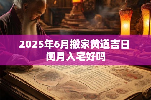 2025年6月搬家黄道吉日 闰月入宅好吗