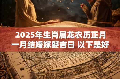 2025年生肖属龙农历正月一月结婚嫁娶吉日 以下是好日子