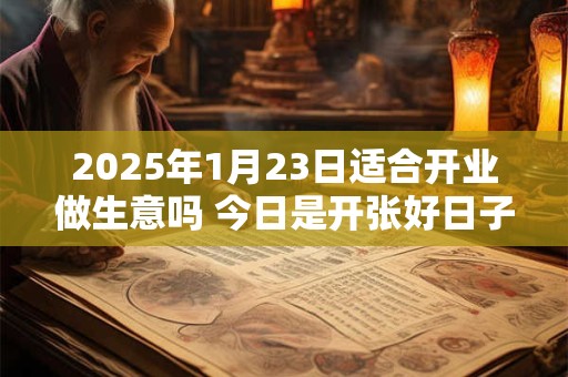 2025年1月23日适合开业做生意吗 今日是开张好日子吗