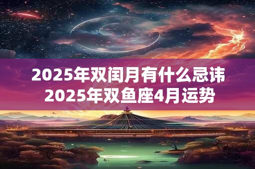 2026年双闰月有什么忌讳 2026年双鱼座4月运势 2026年双闰月有什么忌讳 2026年双鱼座4月运势