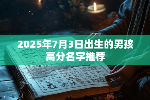 2026年7月3日出生的男孩高分名字推荐