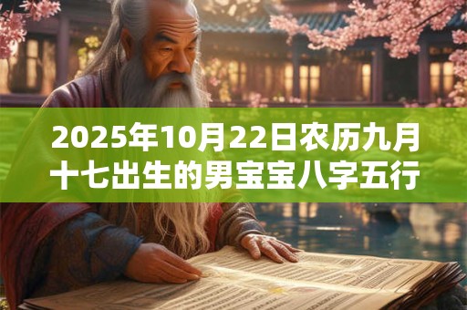 2025年10月22日农历九月十七出生的男宝宝八字五行