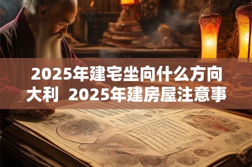 2025年建宅坐向什么方向大利  2025年建房屋注意事项
