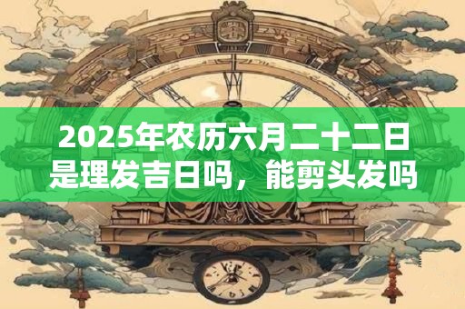 2026年农历六月二十二日是理发吉日吗，能剪头发吗？