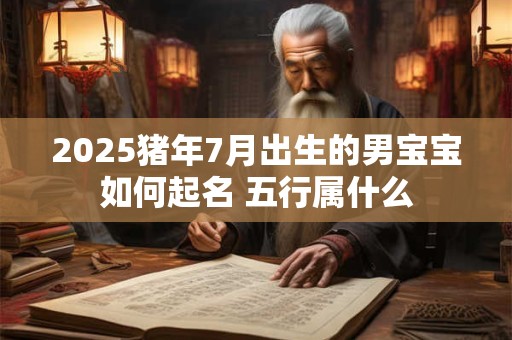 2025猪年7月出生的男宝宝如何起名 五行属什么
