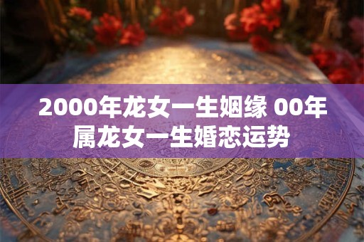 2000年龙女一生姻缘 00年属龙女一生婚恋运势