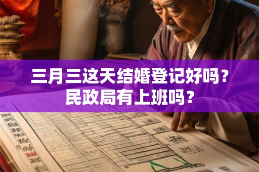 三月三这天结婚登记好吗？民政局有上班吗？