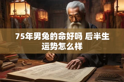 75年男兔的命好吗 后半生运势怎么样
