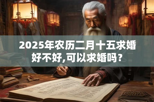 2025年农历二月十五求婚好不好,可以求婚吗？