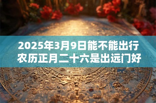 2025年3月9日能不能出行 农历正月二十六是出远门好日子吗 2025年3月9日能不能出行 农历正月二十六是出远门好日子吗