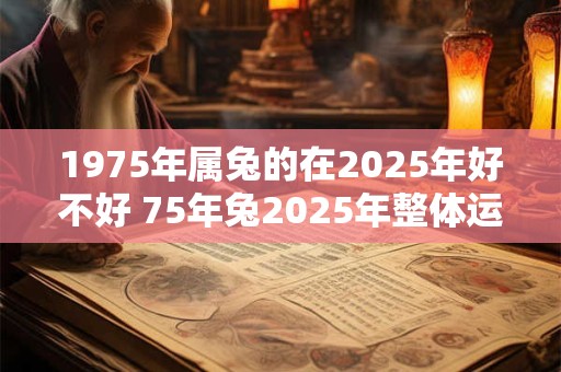 1975年属兔的在2025年好不好 75年兔2025年整体运势分析