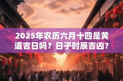 2025年农历六月十四是黄道吉日吗？日子时辰吉凶？