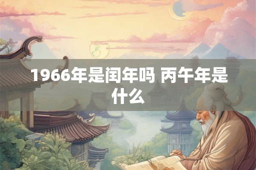 1966年是闰年吗 丙午年是什么