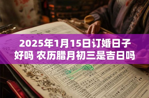2025年1月15日订婚日子好吗 农历腊月初三是吉日吗