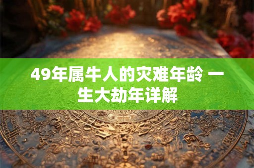 49年属牛人的灾难年龄 一生大劫年详解