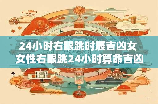24小时右眼跳时辰吉凶女 女性右眼跳24小时算命吉凶如何