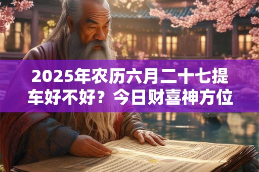 2025年农历六月二十七提车好不好？今日财喜神方位？