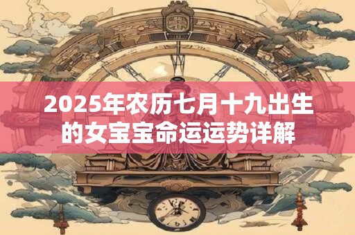 2025年农历七月十九出生的女宝宝命运运势详解