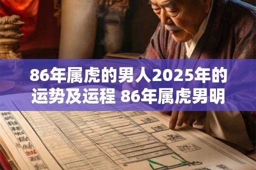 86年属虎的男人2025年的运势及运程 86年属虎男明年好运连连