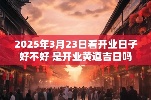 2025年3月23日看开业日子好不好 是开业黄道吉日吗