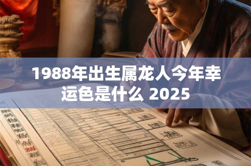 1988年出生属龙人今年幸运色是什么 2025