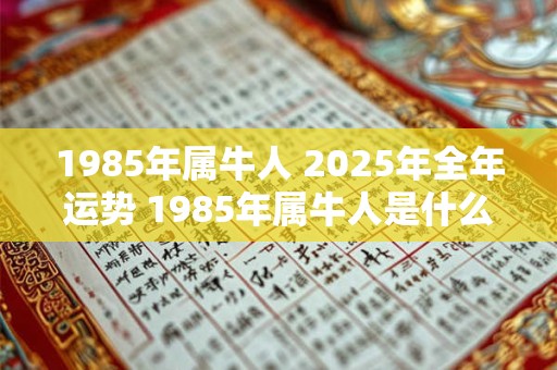 1985年属牛人 2025年全年运势 1985年属牛人是什么命