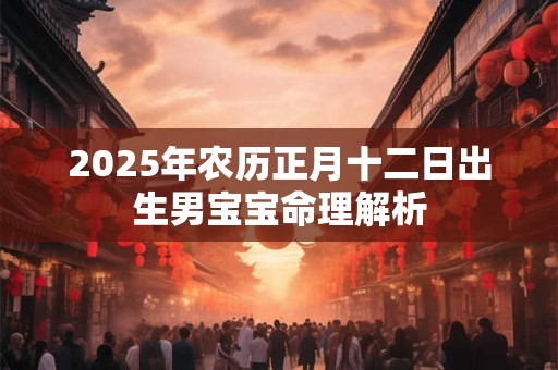 2026年农历正月十二日出生男宝宝命理解析 2026年农历正月十二日出生男宝宝命理解析